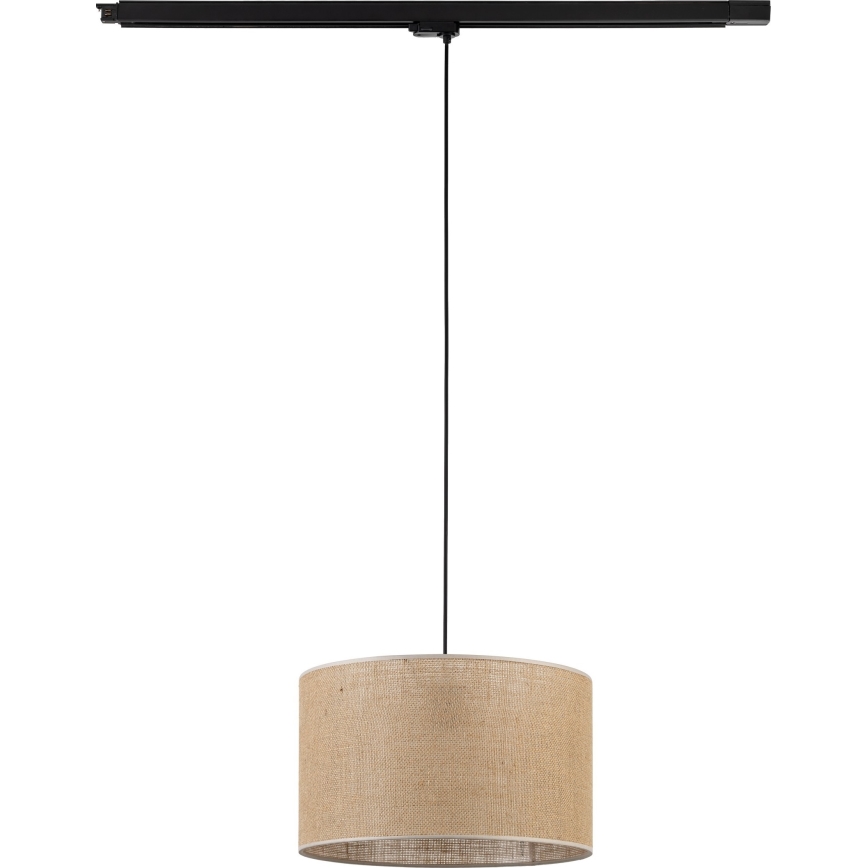 Lustr na lanku do 3-fázového lištového systému TRACER 1xE27/15W/230V pr. 38 cm černá/hnědá