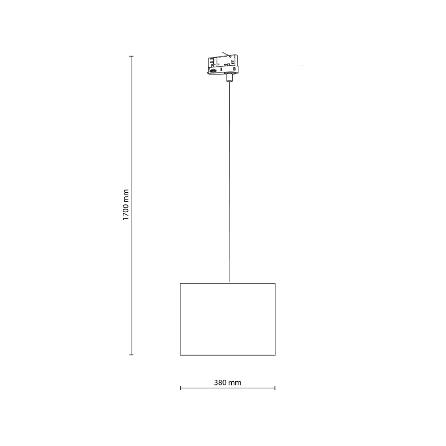 Lustr na lanku do 3-fázového lištového systému TRACER 1xE27/15W/230V pr. 38 cm černá/hnědá