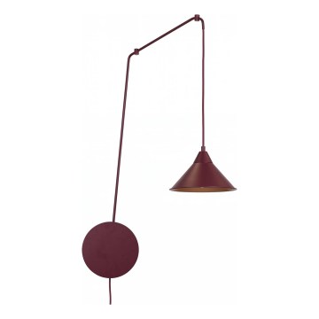 Lustr na lanku ABRAMO 1xE27/15W/230V červená