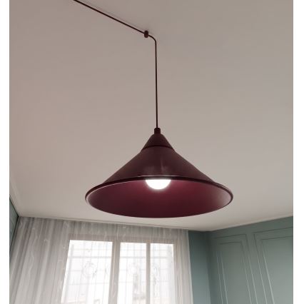 Lustr na lanku ABRAMO 2xE27/15W/230V červená