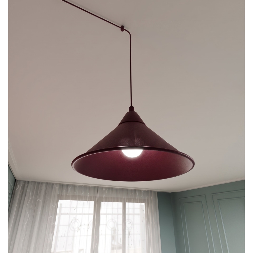 Lustr na lanku ABRAMO 2xE27/15W/230V červená