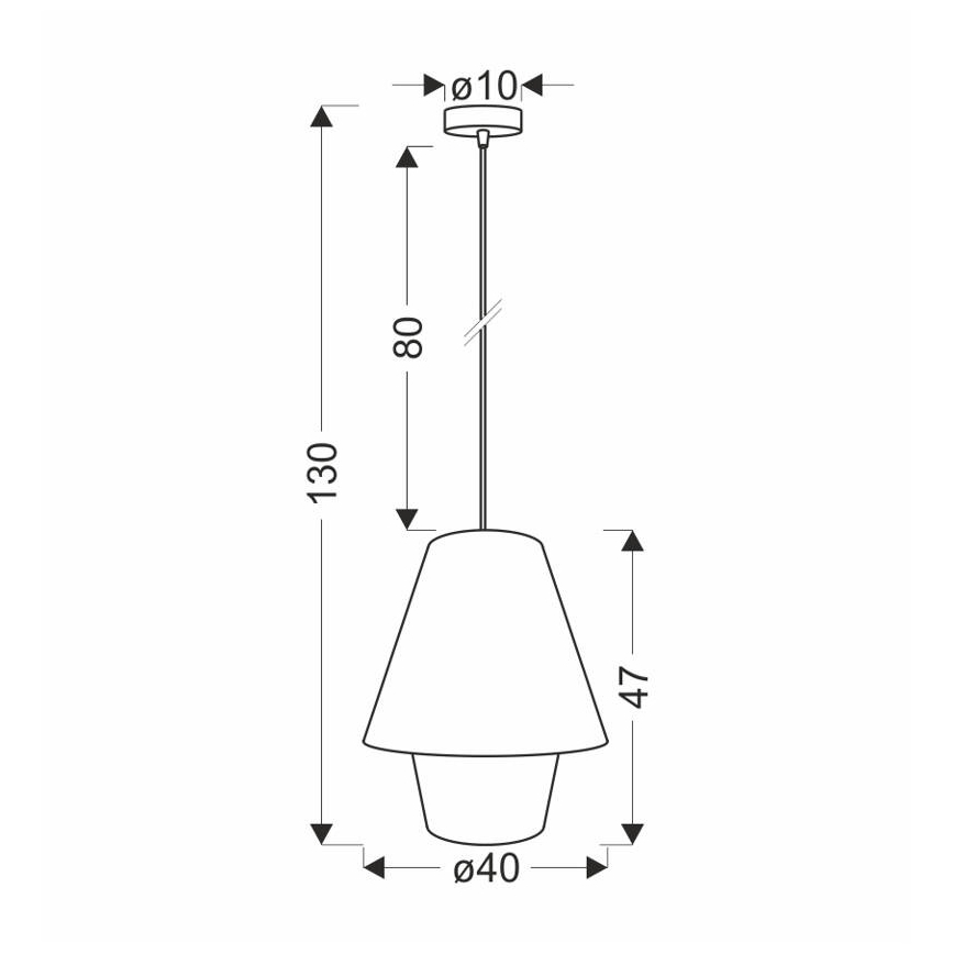 Lustr na lanku AFRICA 1xE27/40W/230V pr. 40 cm hnědá/krémová