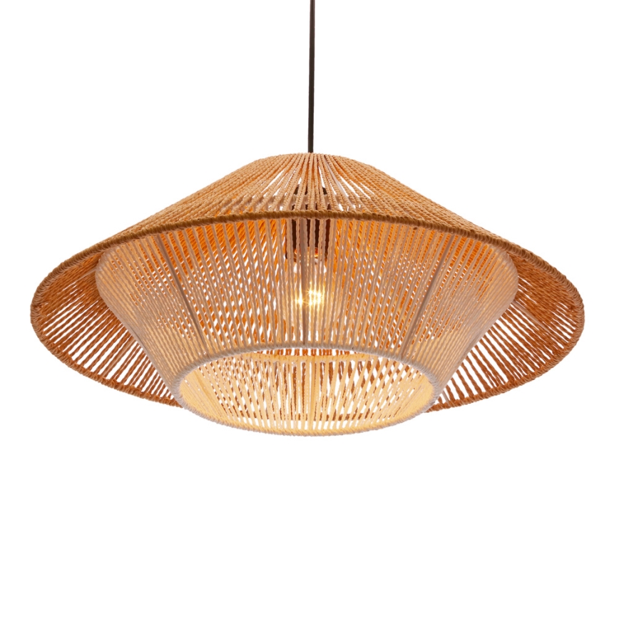 Lustr na lanku AFRICA 1xE27/40W/230V pr. 50 cm hnědá/krémová