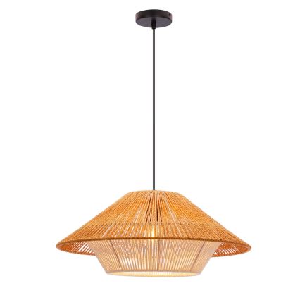 Lustr na lanku AFRICA 1xE27/40W/230V pr. 50 cm hnědá/krémová