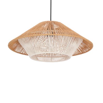 Lustr na lanku AFRICA 1xE27/40W/230V pr. 50 cm hnědá/krémová