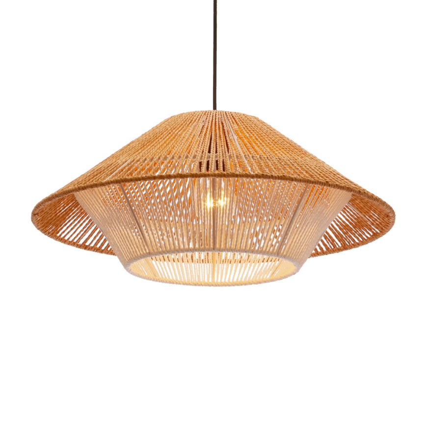 Lustr na lanku AFRICA 1xE27/40W/230V pr. 50 cm hnědá/krémová