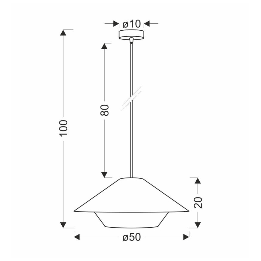 Lustr na lanku AFRICA 1xE27/40W/230V pr. 50 cm hnědá/krémová