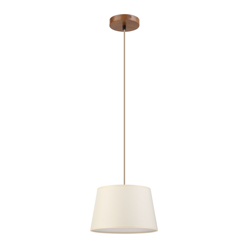 Lustr na lanku AIDA 1xE27/15W/230V pr. 25 cm dub/krémová