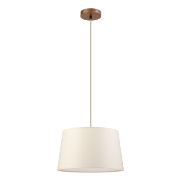 Lustr na lanku AIDA 1xE27/15W/230V pr. 35 cm dub/krémová