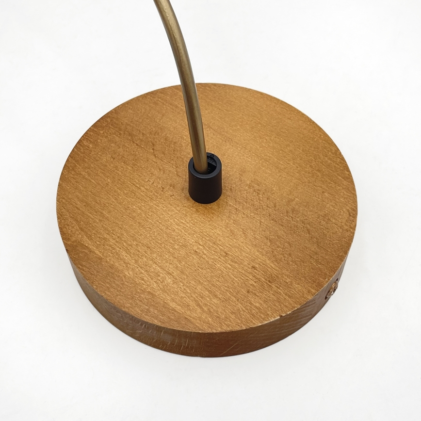 Lustr na lanku AIDA 1xE27/60W/230V pr. 25 cm dub/hnědá/bílá