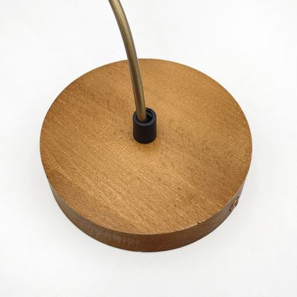 Lustr na lanku AIDA 1xE27/60W/230V pr. 35 cm dub/hnědá/bílá