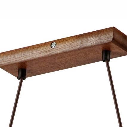 Lustr na lanku AIDA 2xE27/60W/230V dub/ořech