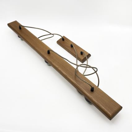 Lustr na lanku AIDA 3xE27/15W/230V pr. 25 cm dub/rafie