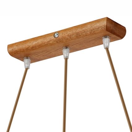 Lustr na lanku AIDA 3xE27/60W/230V pr. 25 cm dub