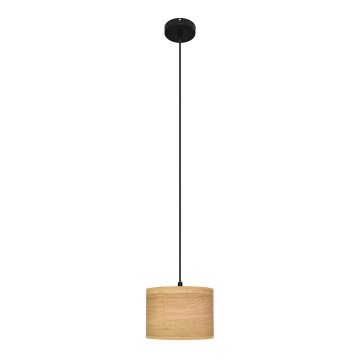 Lustr na lanku ALBA 1xE27/15W/230V pr. 20 cm hnědá/černá