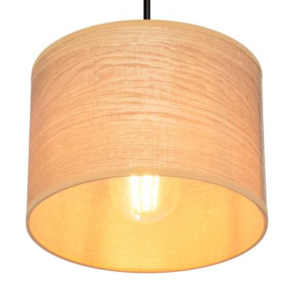 Lustr na lanku ALBA 1xE27/15W/230V pr. 20 cm hnědá/černá