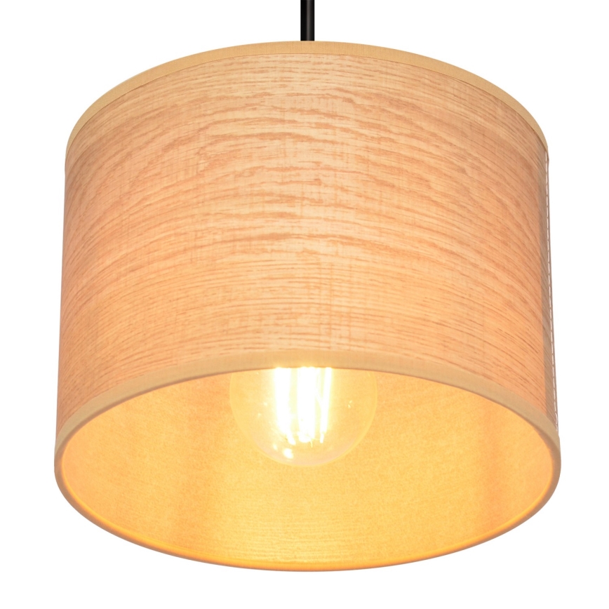 Lustr na lanku ALBA 1xE27/15W/230V pr. 20 cm hnědá/černá