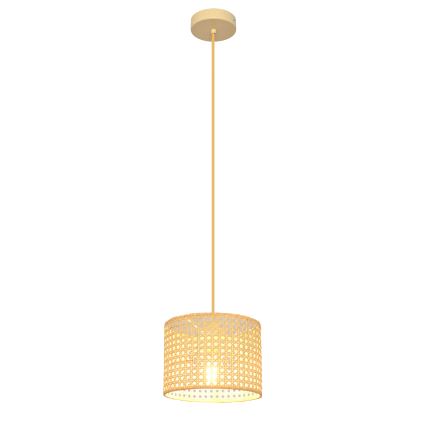 Lustr na lanku ALBA 1xE27/15W/230V pr. 20 cm ratan
