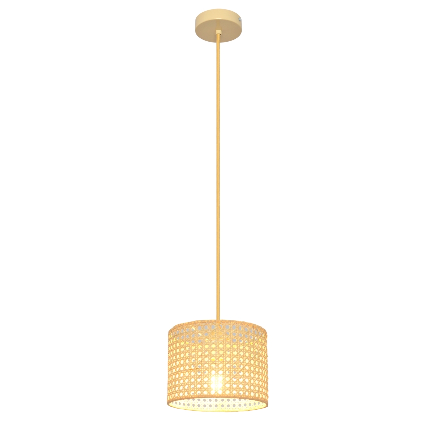 Lustr na lanku ALBA 1xE27/15W/230V pr. 20 cm ratan