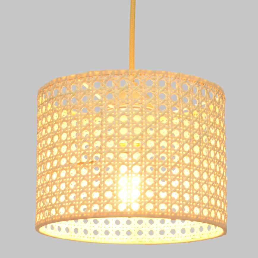 Lustr na lanku ALBA 1xE27/15W/230V pr. 20 cm ratan