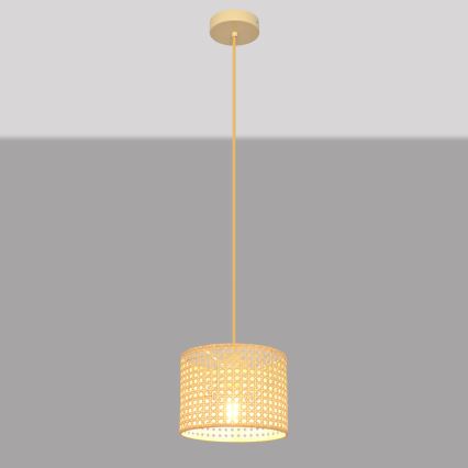 Lustr na lanku ALBA 1xE27/15W/230V pr. 20 cm ratan