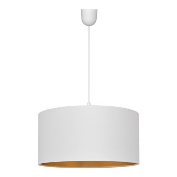Lustr na lanku ALBA 1xE27/15W/230V pr. 40 cm bílá/zlatá