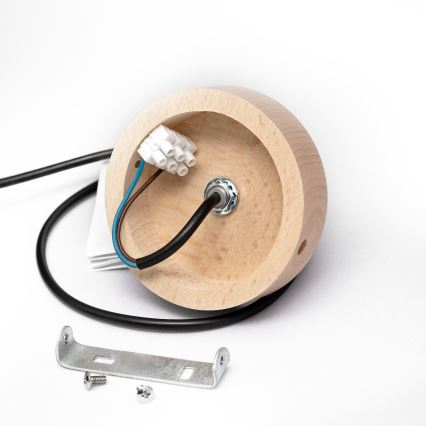 Lustr na lanku ALBA 1xE27/15W/230V pr. 40 cm černá/hnědá