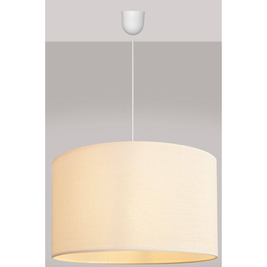 Lustr na lanku ALBA 1xE27/15W/230V pr. 45 cm béžová