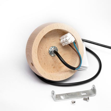 Lustr na lanku ALBA 1xE27/15W/230V pr. 45 cm černá/hnědá