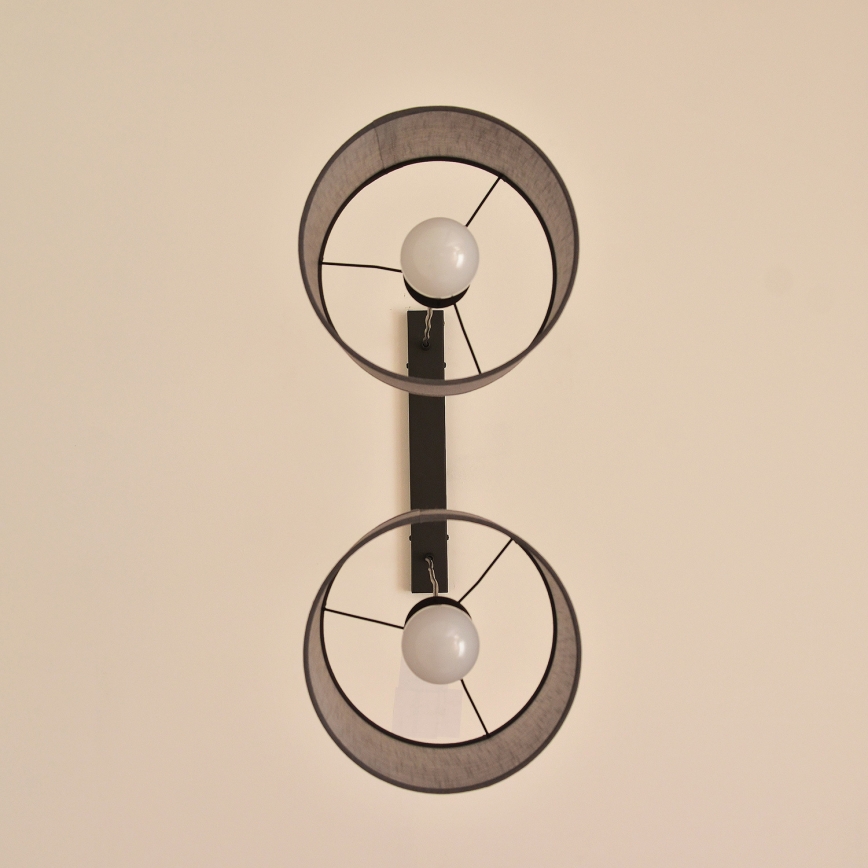 Lustr na lanku ALBA 2xE27/15W/230V šedá
