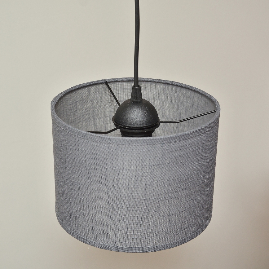 Lustr na lanku ALBA 2xE27/15W/230V šedá
