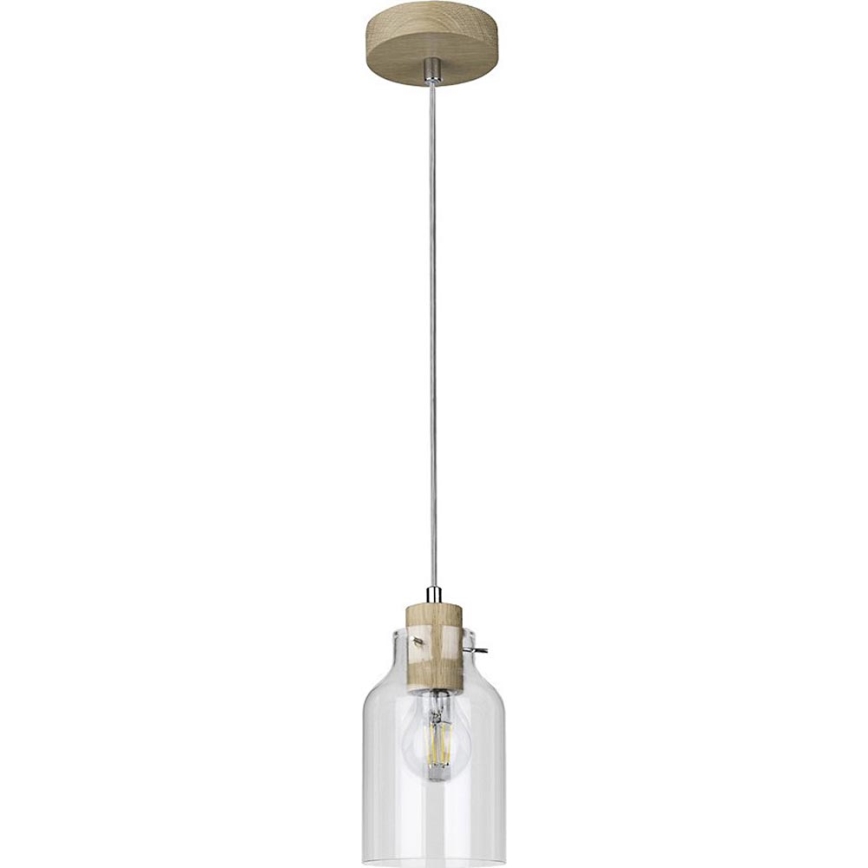 Lustr na lanku ALESSANDRO 1xE27/60W/230V dub