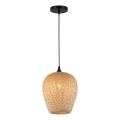 Lustr na lanku ALMA 1xE27/60W/230V pr. 23 cm bambus