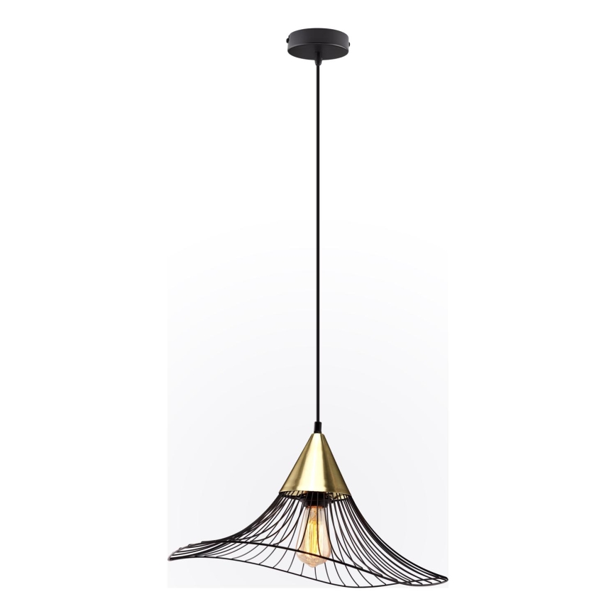 Lustr na lanku ALURA 1xE27/60W/230V pr. 50 cm černá