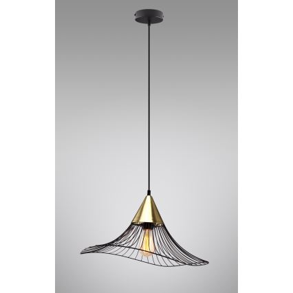 Lustr na lanku ALURA 1xE27/60W/230V pr. 50 cm černá