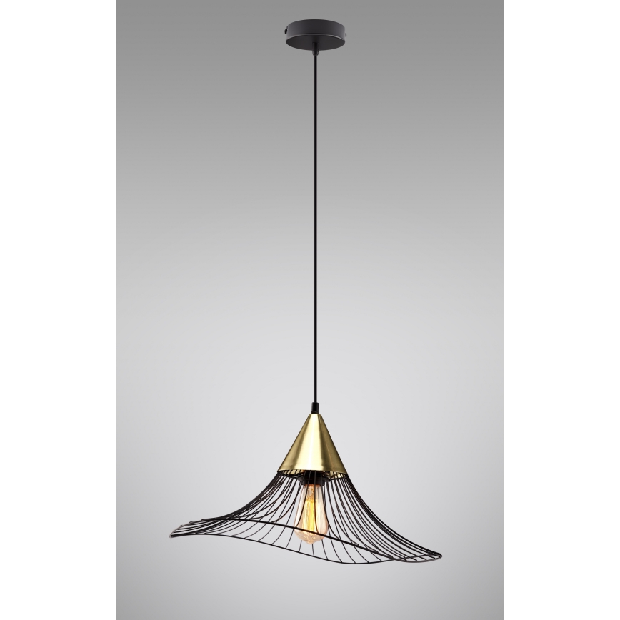 Lustr na lanku ALURA 1xE27/60W/230V pr. 50 cm černá