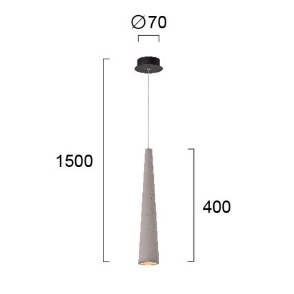 Lustr na lanku ANISHA 1xGU10/35W/230V šedá