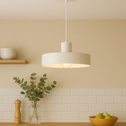 Lustr na lanku ARCANE 1xE27/60W/230V bílá