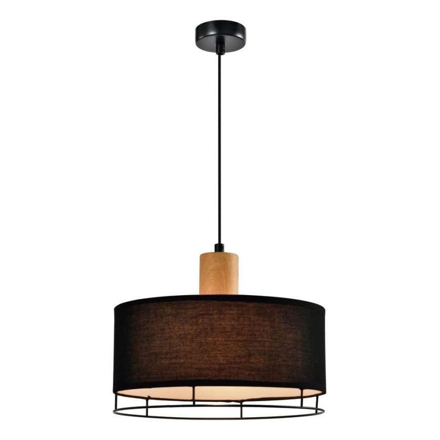 Lustr na lanku ARDI 1xE27/40W/230V černá/hnědá