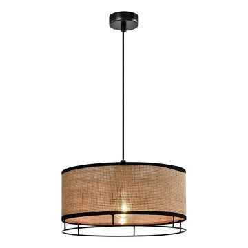 Lustr na lanku ARDI 1xE27/40W/230V hnědá/černá