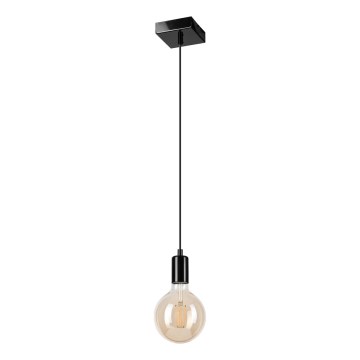 Lustr na lanku ASTRID 1xE27/60W/230V lesklá černá