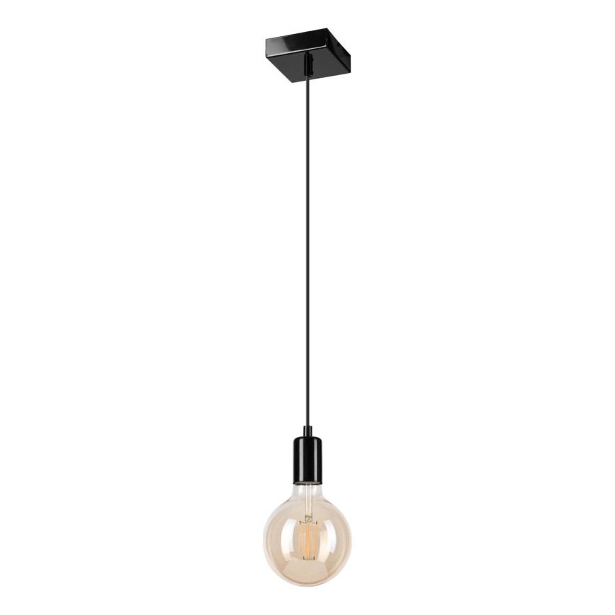 Lustr na lanku ASTRID 1xE27/60W/230V lesklá černá