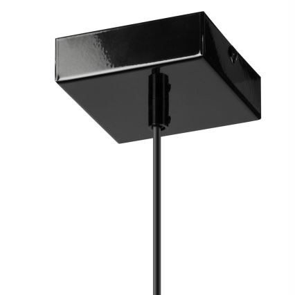 Lustr na lanku ASTRID 1xE27/60W/230V lesklá černá