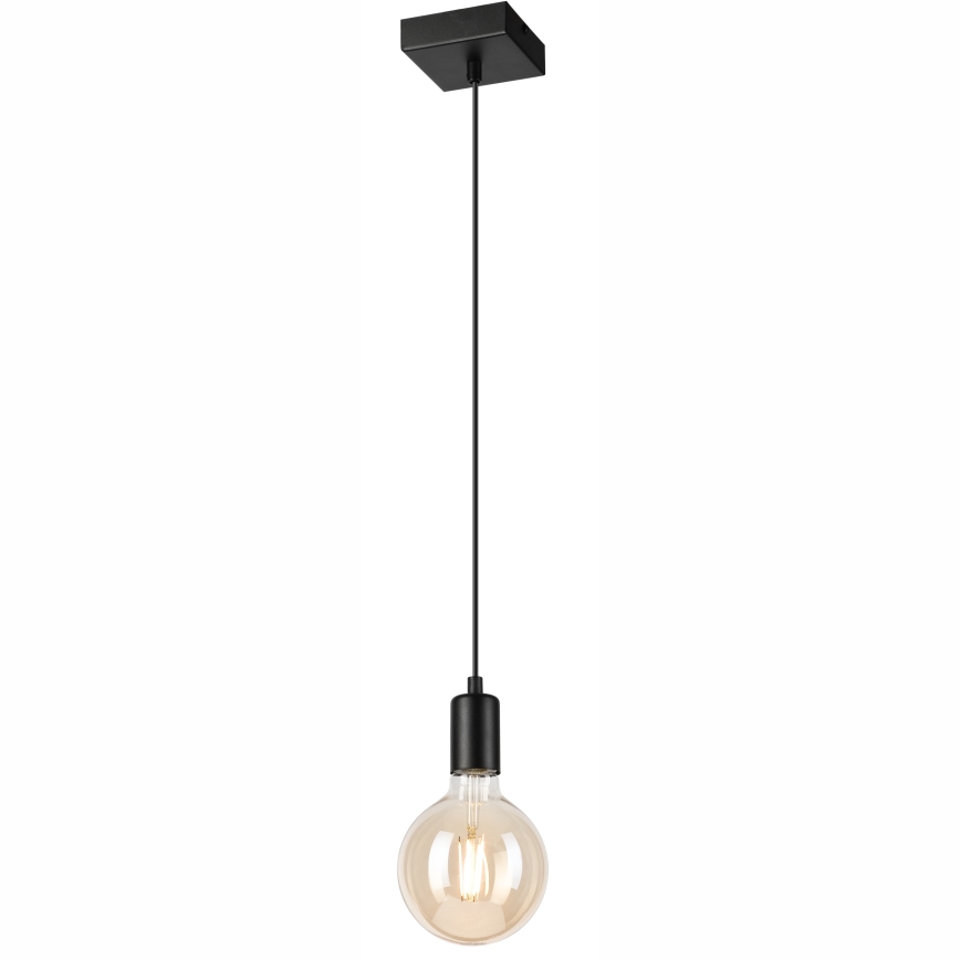 Lustr na lanku ASTRID 1xE27/60W/230V matná černá