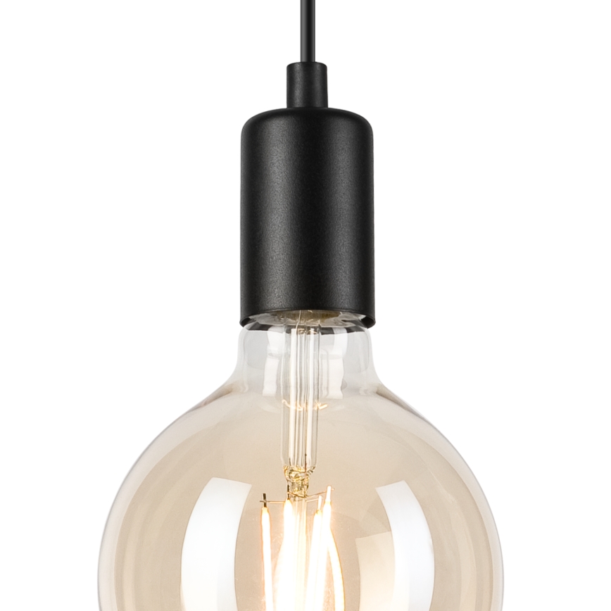 Lustr na lanku ASTRID 1xE27/60W/230V matná černá
