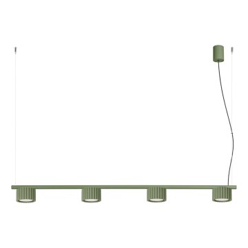 Lustr na lanku AURA 4xGX53/10W/230V zelená