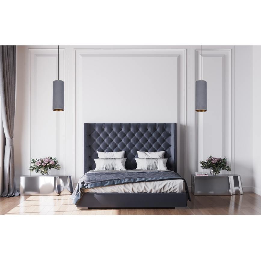 Lustr na lanku AVALO 1xE27/60W/230V šedá