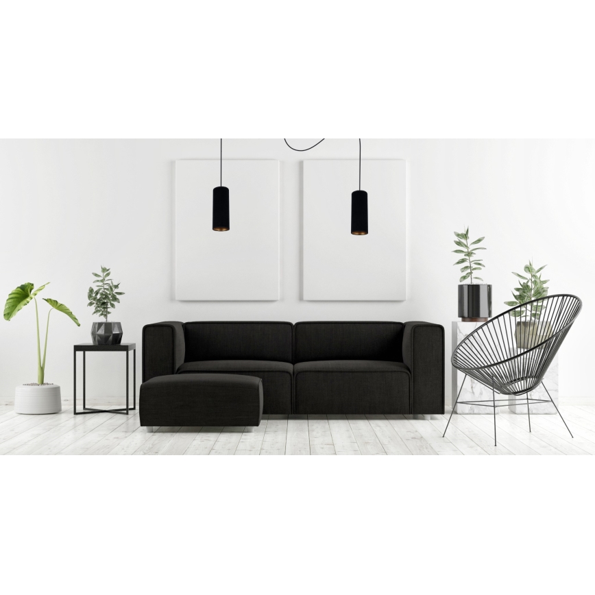 Lustr na lanku AVALO 2xE27/60W/230V pavouk černá