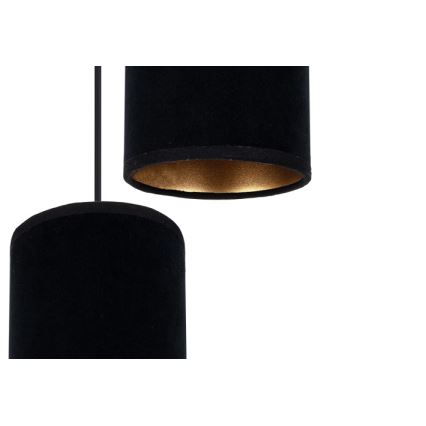 Lustr na lanku AVALO 2xE27/60W/230V pavouk černá