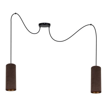 Lustr na lanku AVALO 2xE27/60W/230V pavouk hnědá/měděná